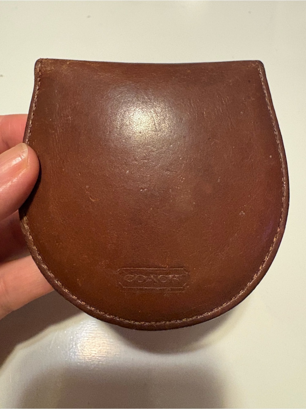 Vintage 1990's Coach International Coin Case 4849 British Leather 3 "